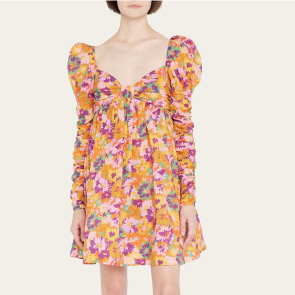 Zimmermann Violet Twist Front Mini Dress
